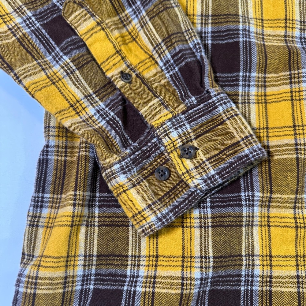 George Long Sleeve Plaid Flannel Men's XL Button Down 100% Cotton Cabincore Eco - Picture 4 of 7